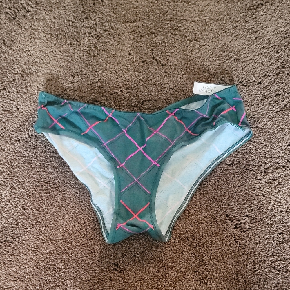 Women's Hip Hugger Panties in Teal and Pink